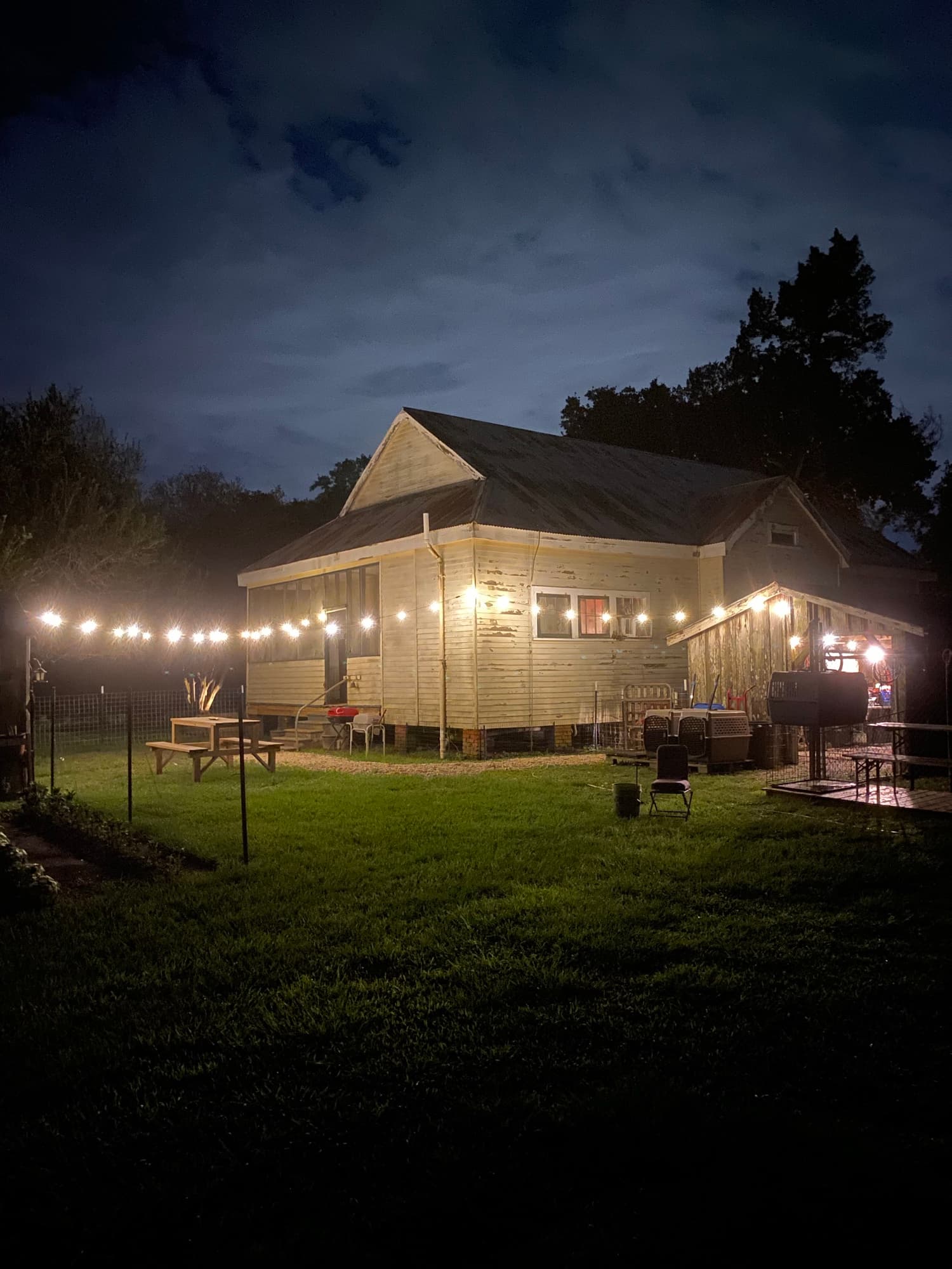Rural land lit up at dusk in the TIMCO service area